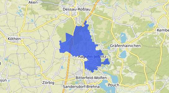 Bodenrichtwertkarte Raguhn-Je&szlig;nitz